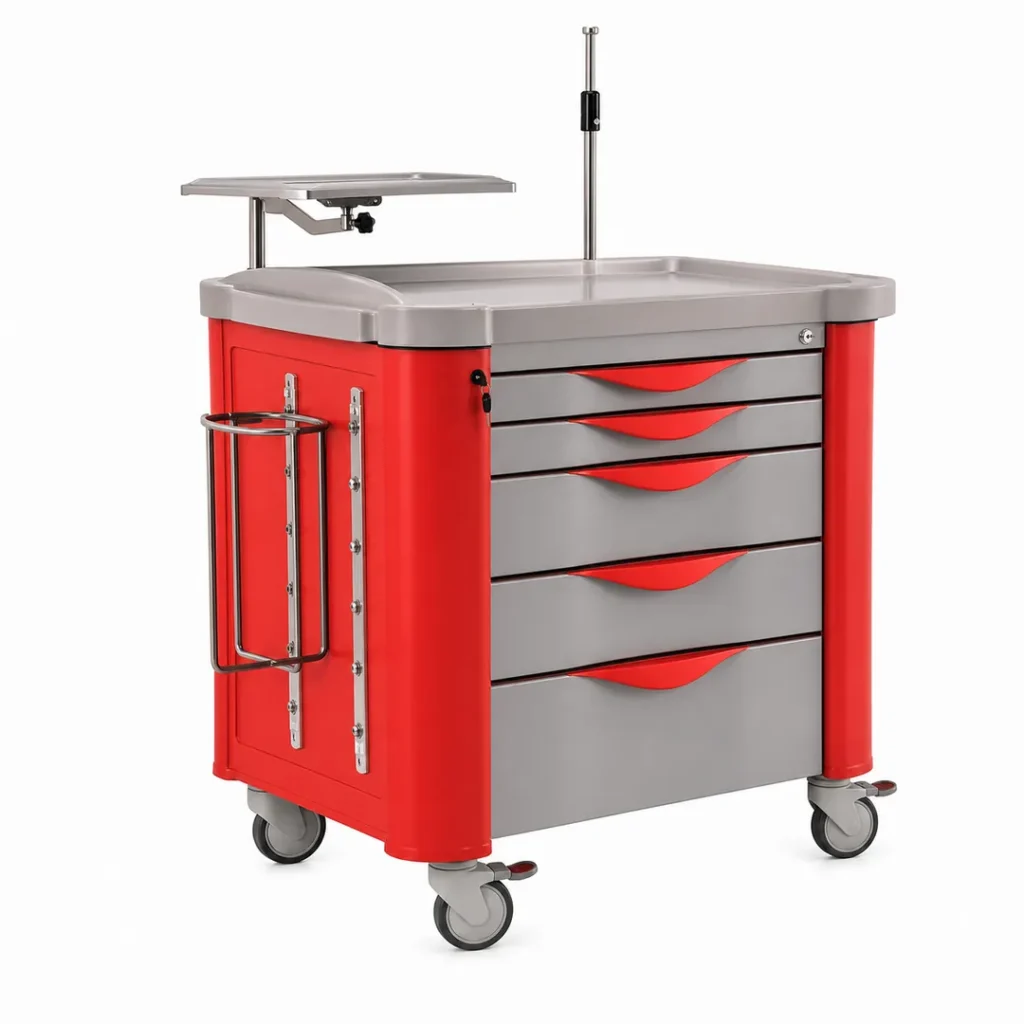 Chariot d'intervention d'urgence - Réf. HOSPITOOL EC - Espace hospitalier Orlimedis Maroc