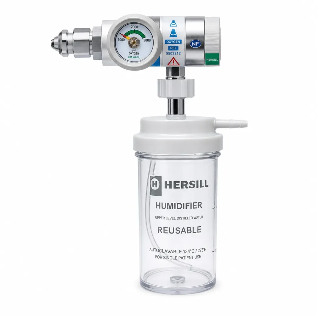 Détendeur d'oxygène avec humidificateur - Réf. 5503212 - Oxygénothérapie Orlimedis Maroc