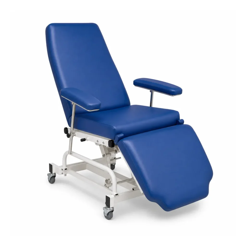 Fauteuil d’hémodialyse HEMO-702 MMH Design en présentation bleue