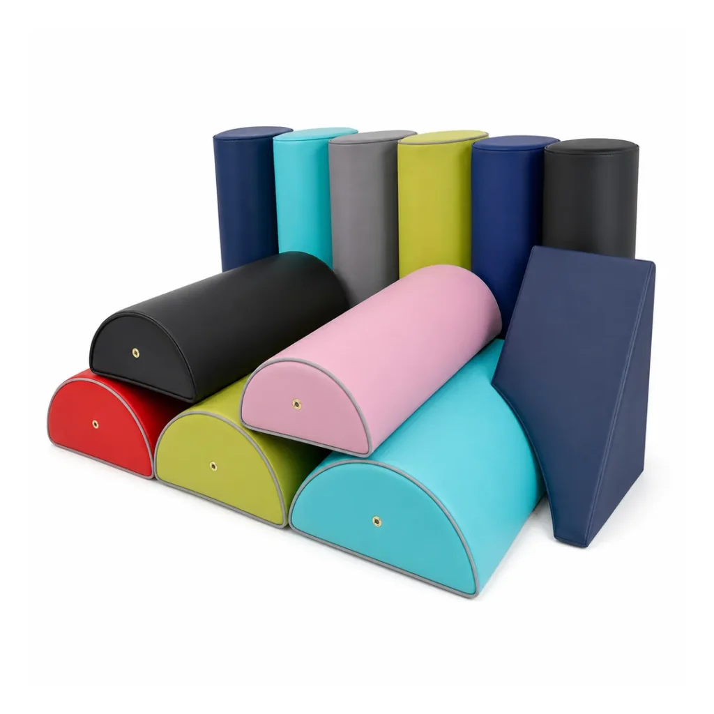 Coussins de rééducation MMH-P048-01 de formes cylindrique, demi-cylindrique et cale