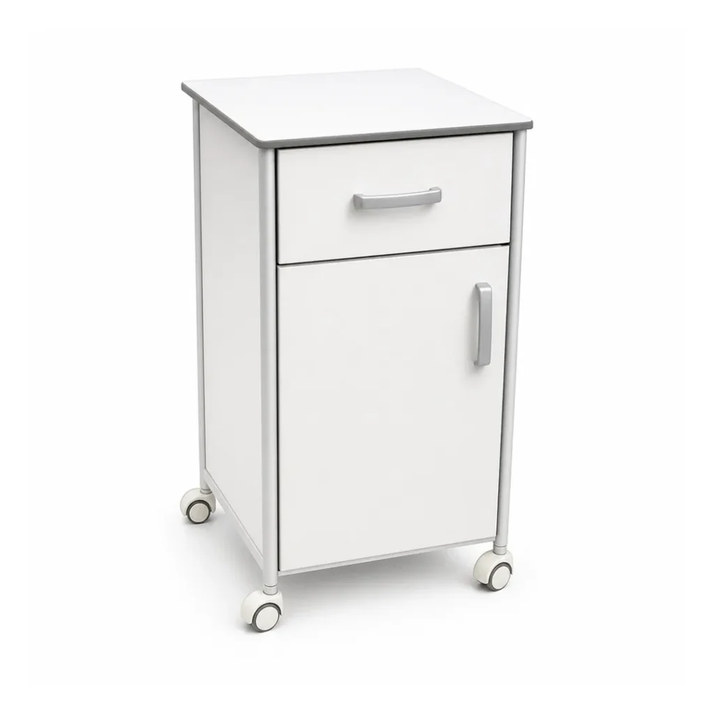 Compact bedside table CH-250 with drawer and door